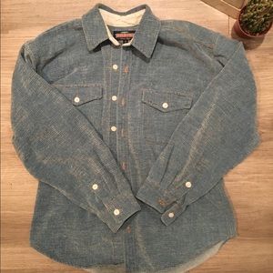 True Grit | Faux Denim Button Up